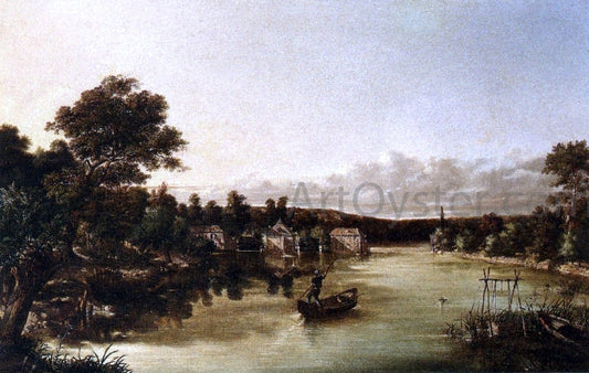 Emile Charles Lambinet Leaving for a Day of Fishing - Canvas Print