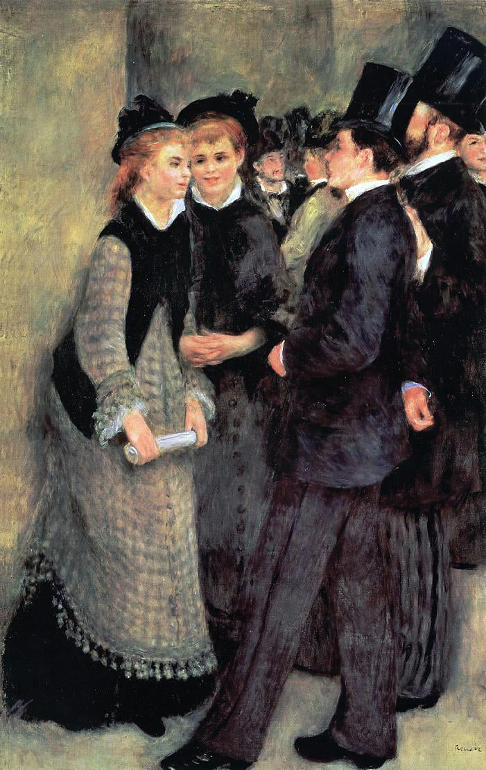 Pierre Auguste Renoir Leaving the Conservatoire - Canvas Print