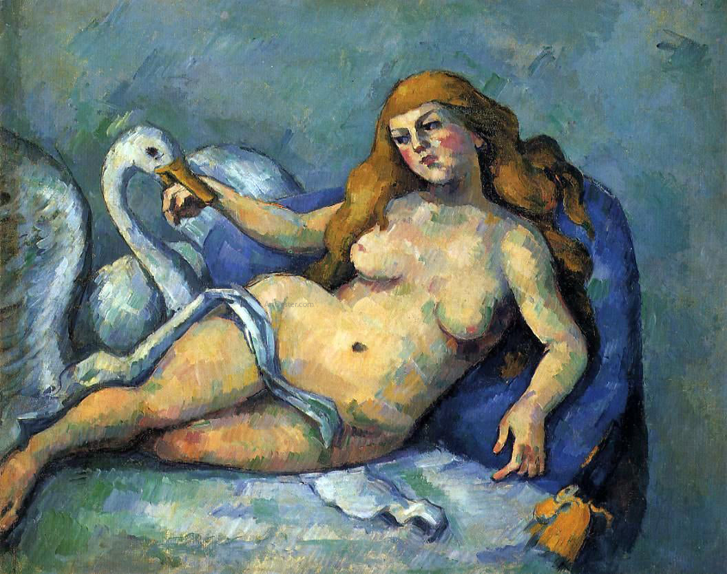 Paul Cezanne Leda and the Swan - Canvas Print