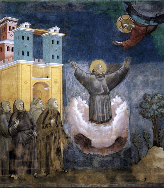Giotto Di Bondone Legend of St Francis: 12. Ecstasy of St Francis (Upper Church, San Francesco, Assisi) - Canvas Print