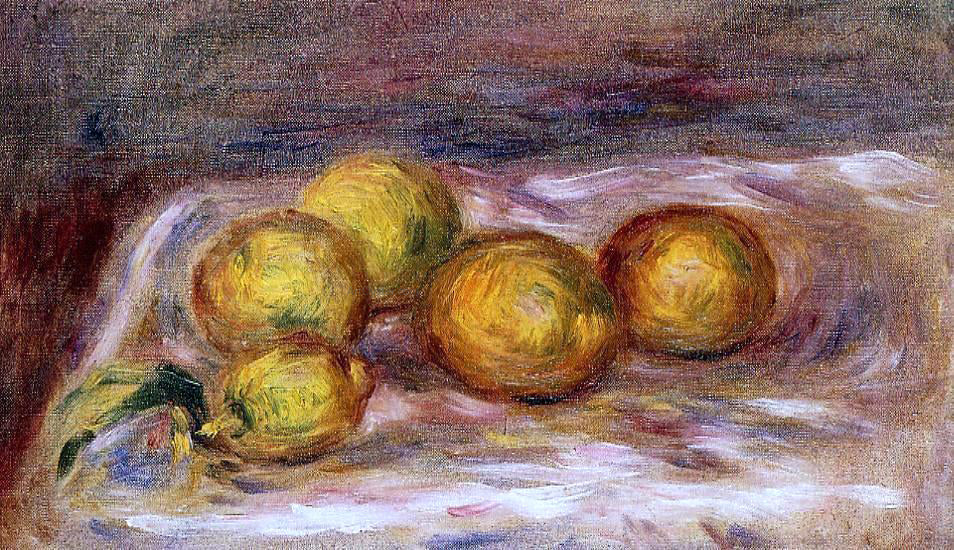 Pierre Auguste Renoir Lemons - Canvas Print