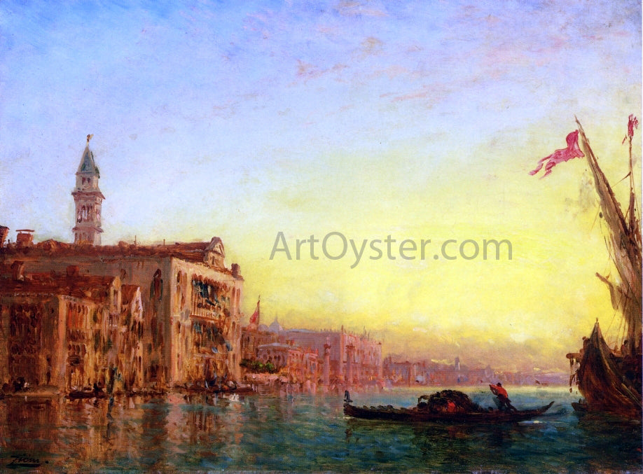 Felix Ziem L'entrae du grand canal - Canvas Print