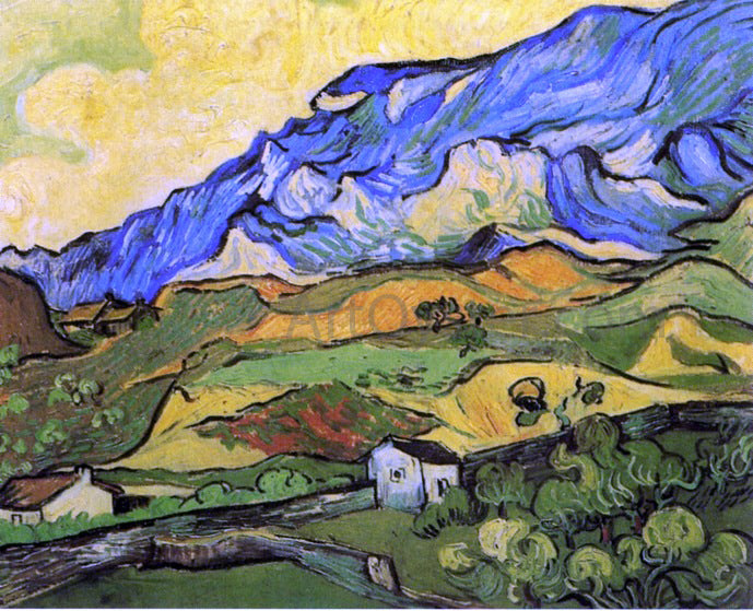 Vincent Van Gogh Les Alpilles, Mountain Landscape near South-Reme - Canvas Print
