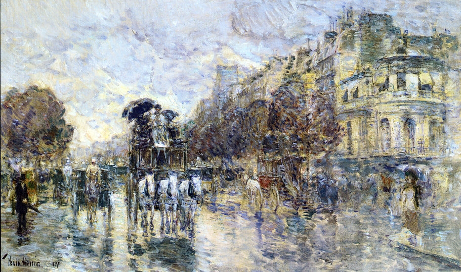 Frederick Childe Hassam Les Grands Boulevards, Paris - Canvas Print