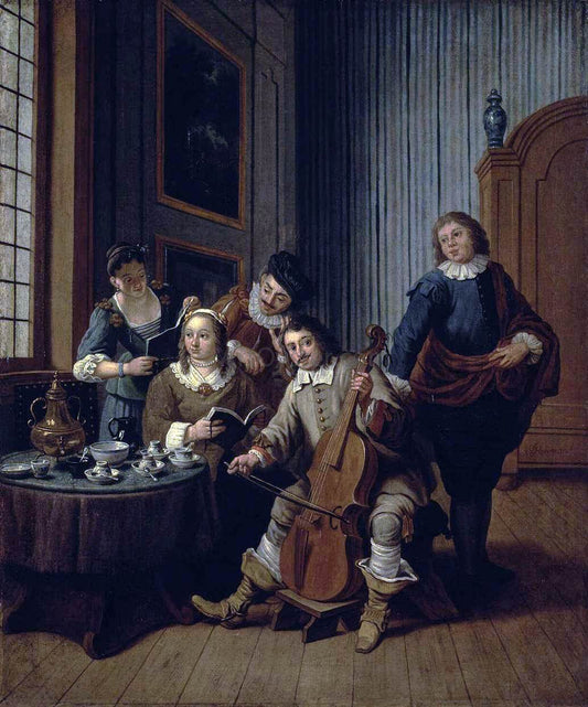 II Jan Horemans Lesson of Singing - Canvas Print