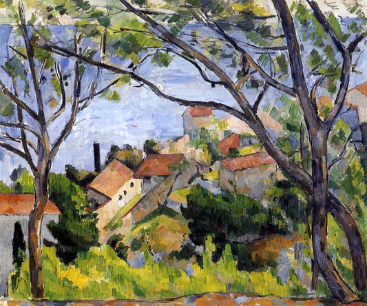 Paul Cezanne L'Estaque, View Through the Trees - Canvas Print