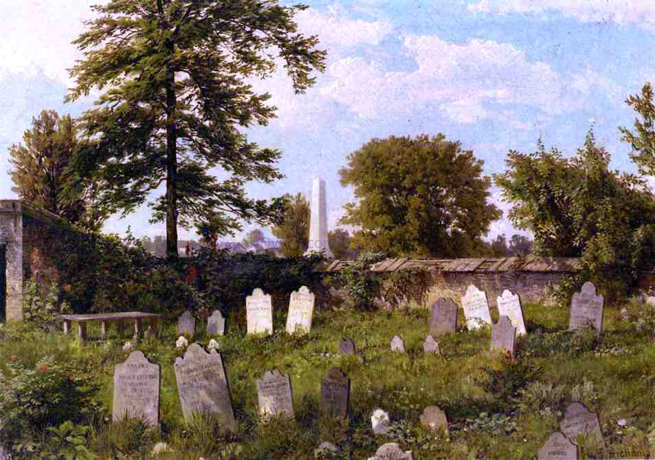 William Trost Richards Leverington Cemetery - Canvas Print