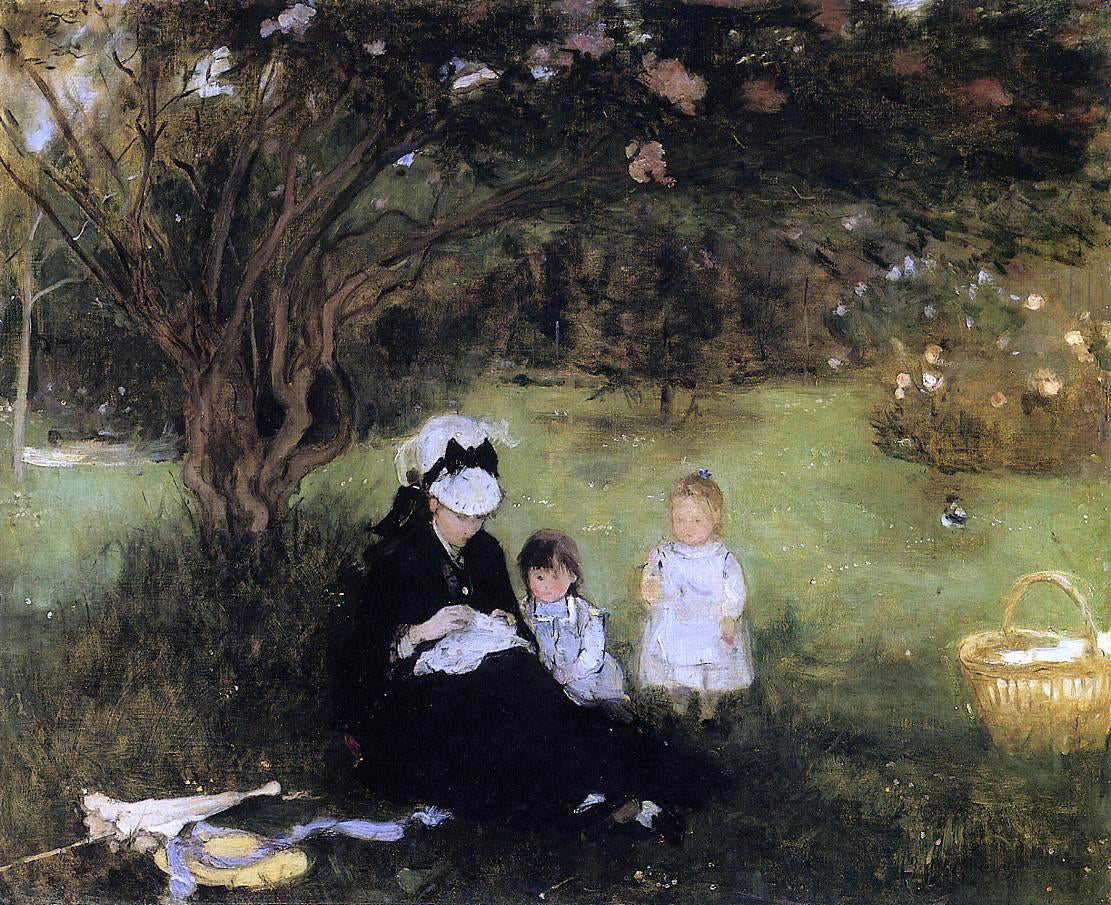 Berthe Morisot Lilacs at Maurecourt - Canvas Print