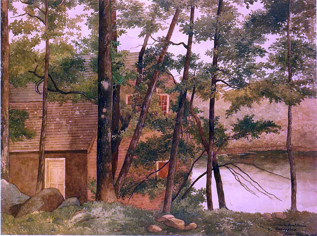 Ellen Robbins Lincoln Boat House, Sandy Pond - Canvas Print