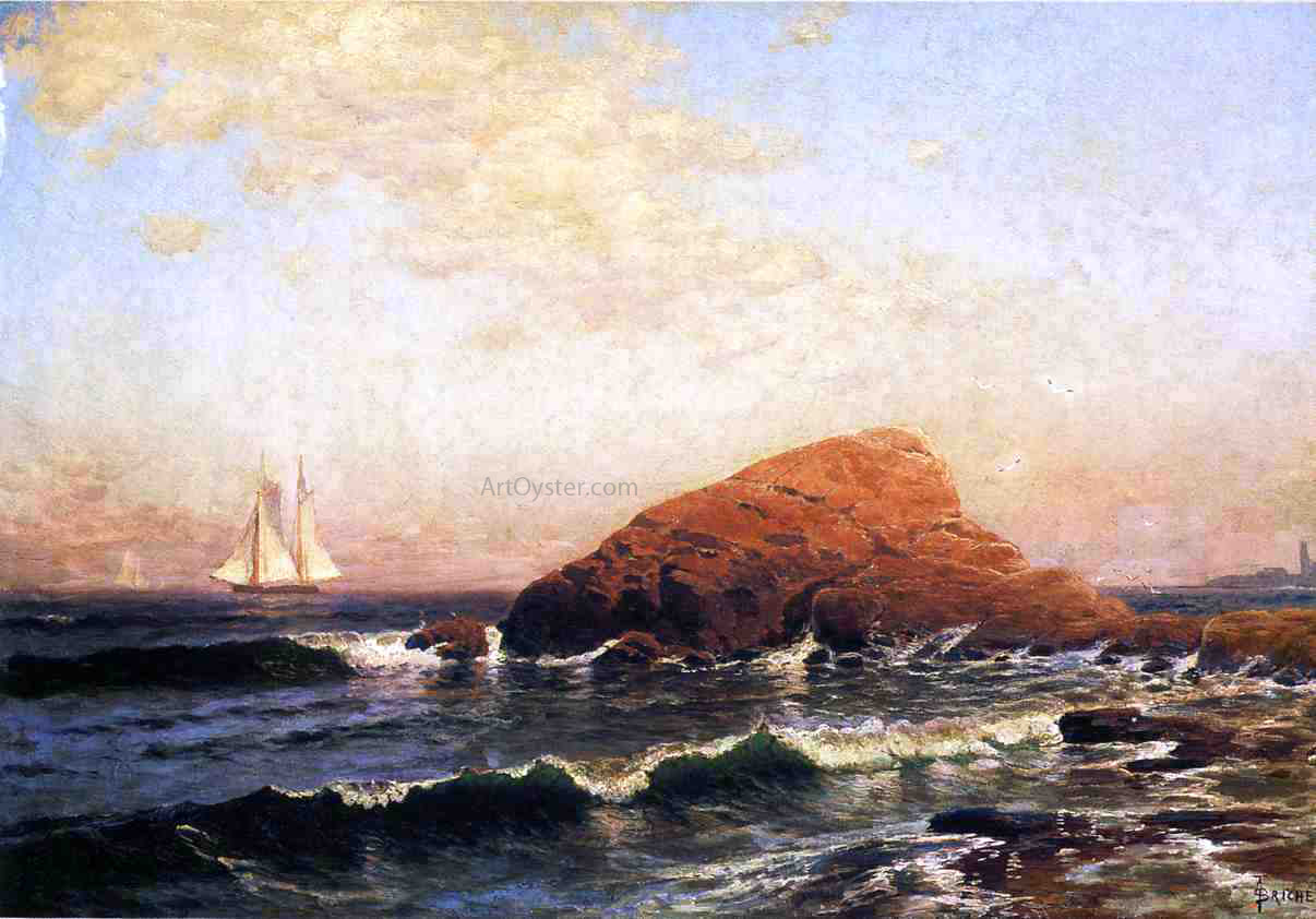 Alfred Thompson Bricher Little Bass Rock, Narragansett, RI - Canvas Print