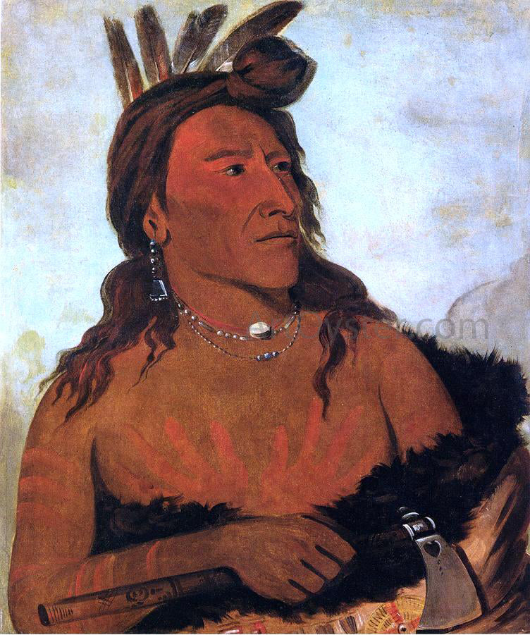 George Catlin Little Bear, Hunkpapa Brave - Canvas Print