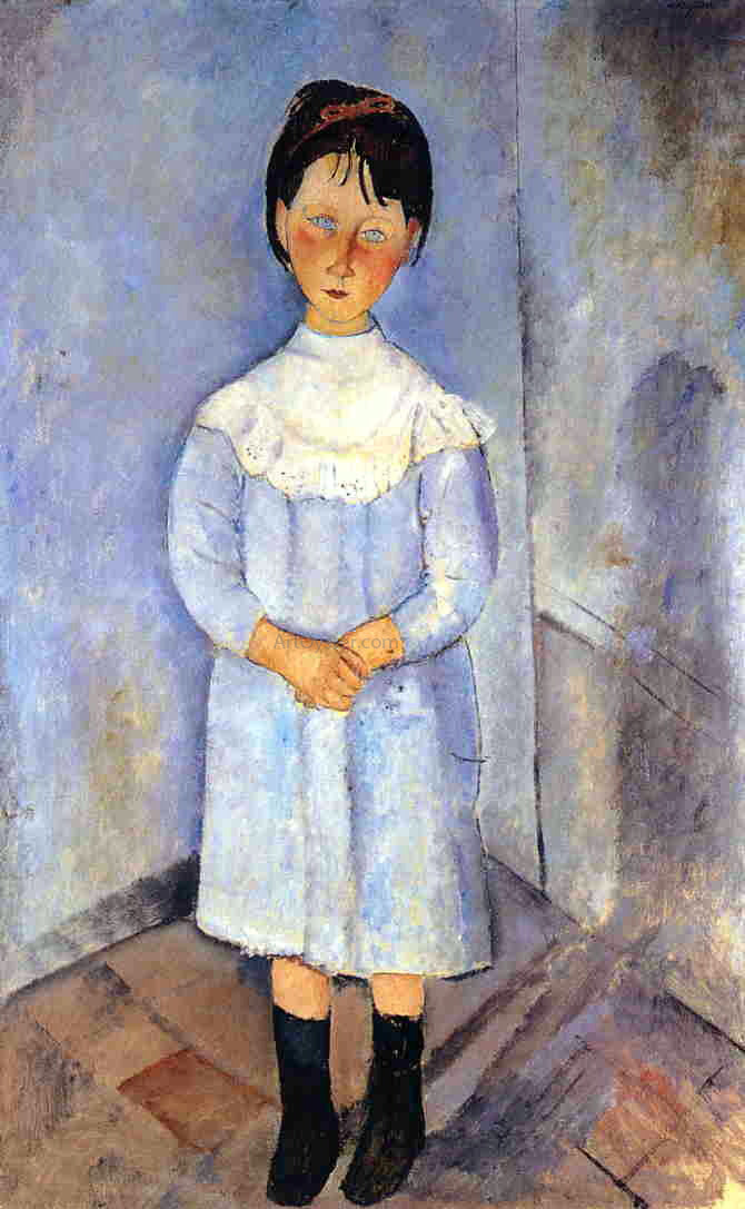 Amedeo Modigliani Little Girl in Blue - Canvas Print