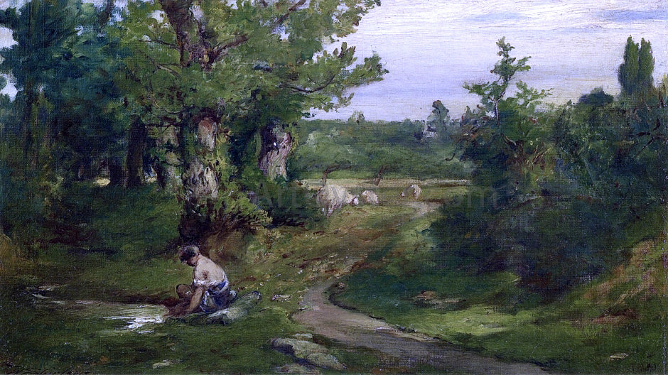 Walter Shirlaw Little Shepherd - Canvas Print