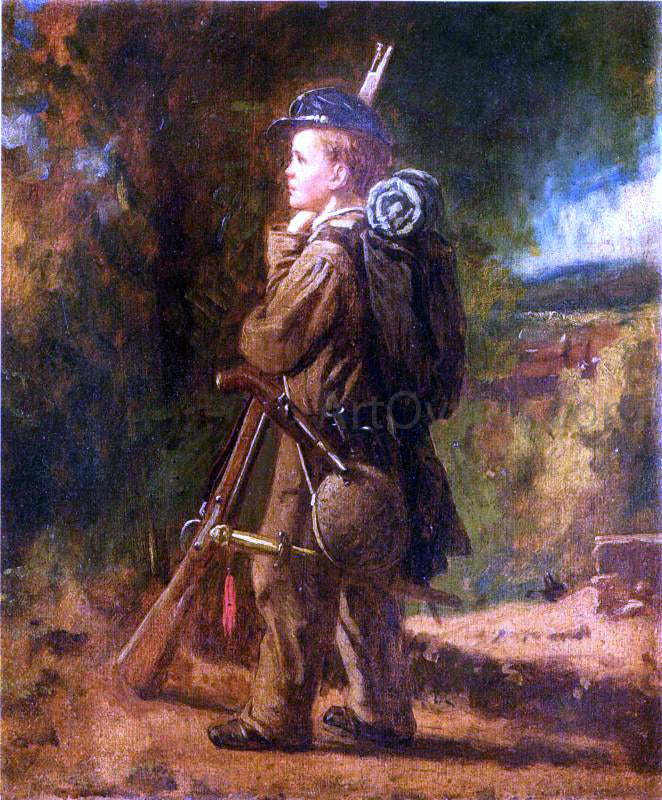 Eastman Johnson Little Soldier - Canvas Print