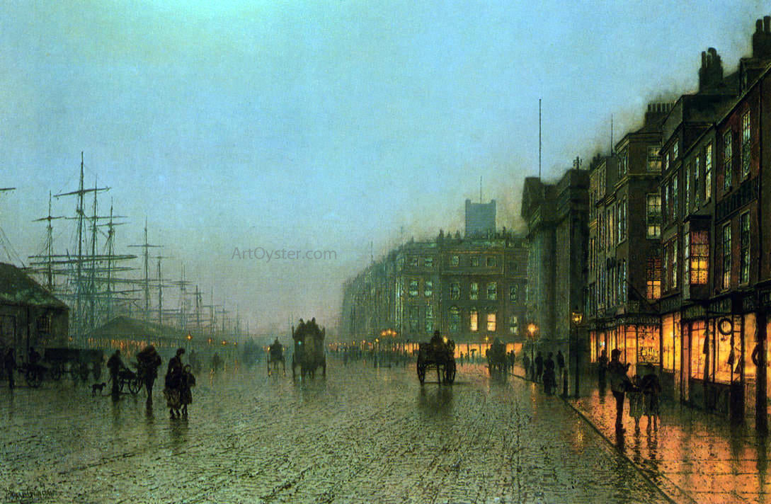 John Atkinson Grimshaw Liverpool from Wapping - Canvas Print