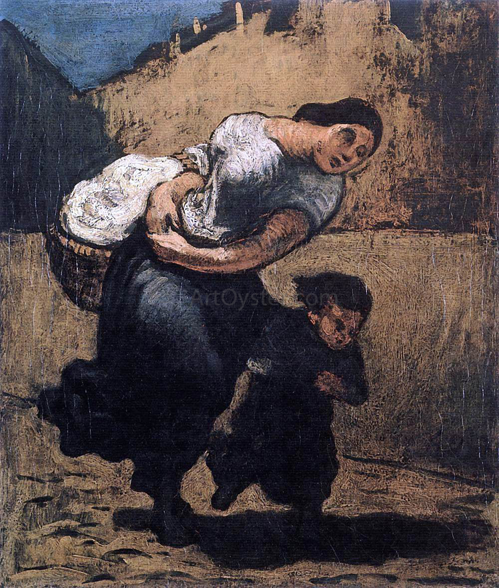 Honore Daumier Load (Washerwoman) - Canvas Print