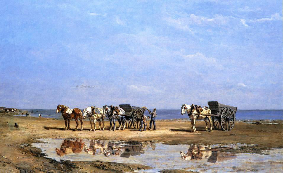 Jules Jacques Veyrassat Loading the Wagon - Canvas Print