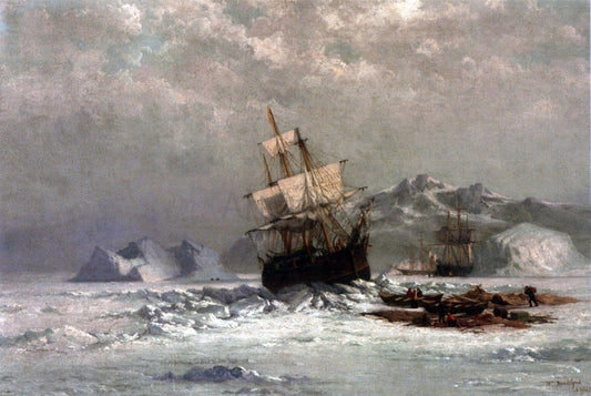 William Bradford Locked in Ice - Canvas Print
