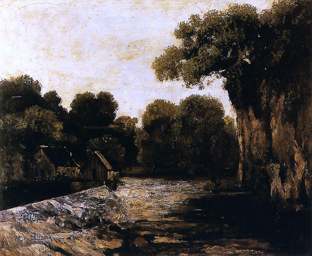 Gustave Courbet Locks on the Loue - Canvas Print