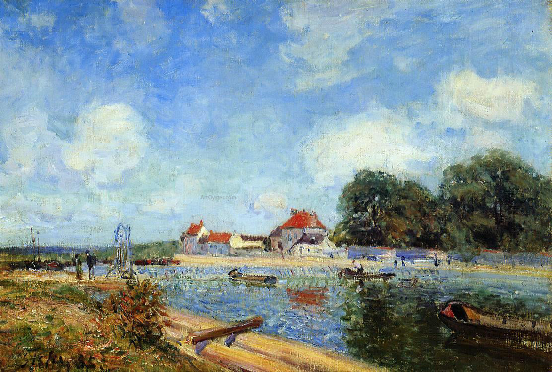 Alfred Sisley Loing Dam at Saint-Mammes - Canvas Print
