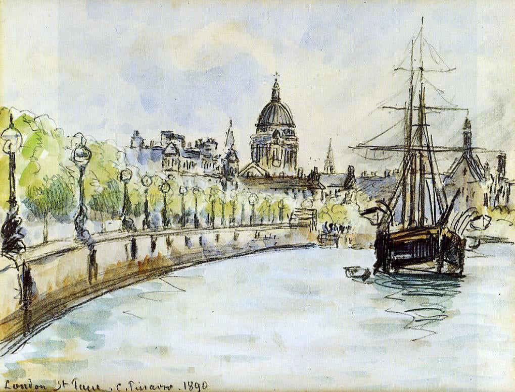Camille Pissarro London, St. Paul's Cathedral - Canvas Print