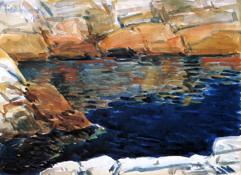 Frederick Childe Hassam Looking into Beryl Pool - Canvas Print