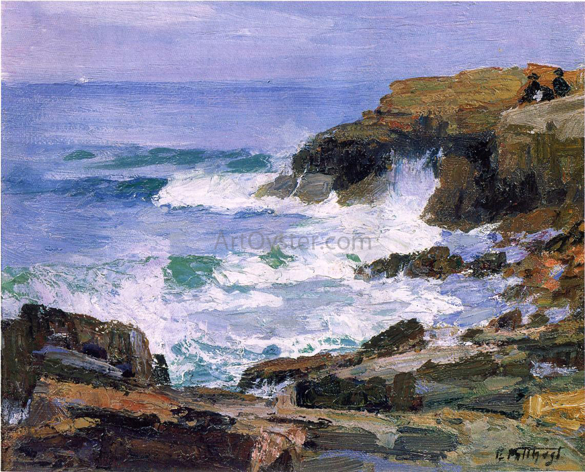 Edward Potthast A Scene, Looking out to Sea - Canvas Print
