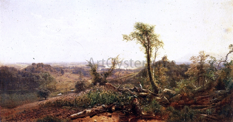Arthur Parton Looking Southwest over Church's Farm from the Sienghenberg - Canvas Print