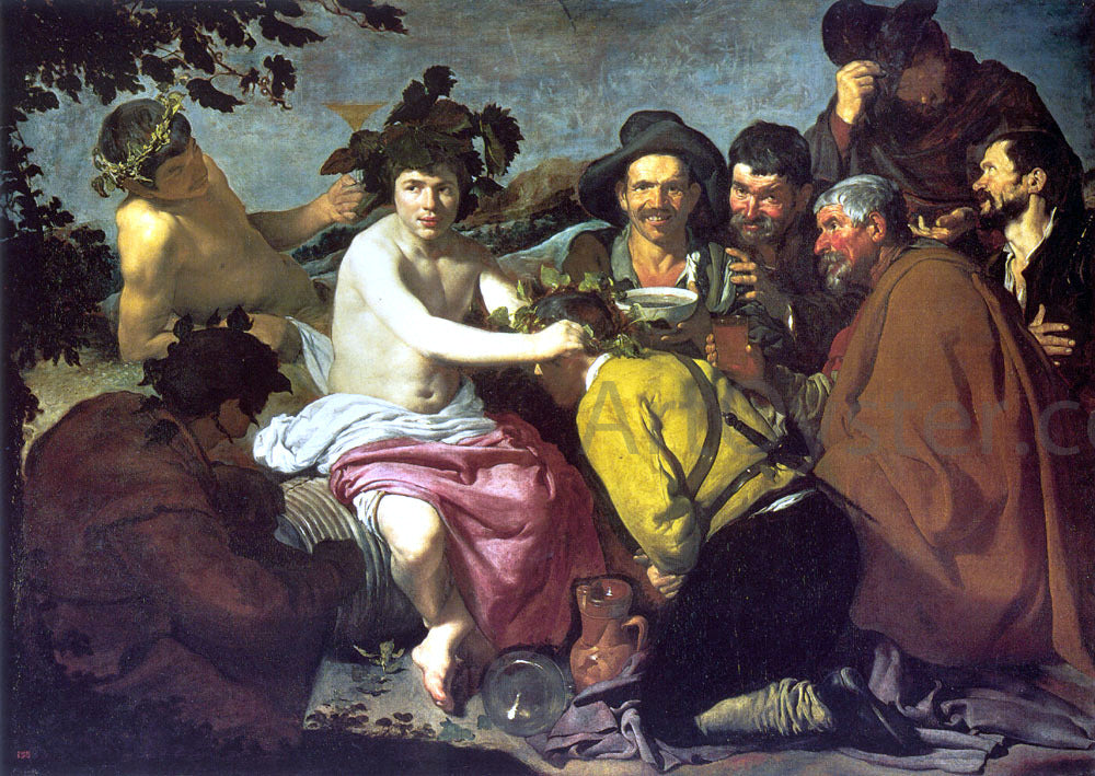 Diego Rodriguez De Silva Velazquez Los Borrachos - Canvas Print