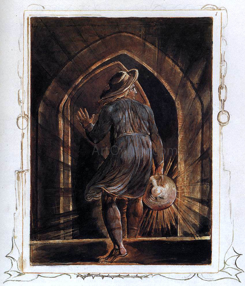 William Blake Los Entering the Grave - Canvas Print