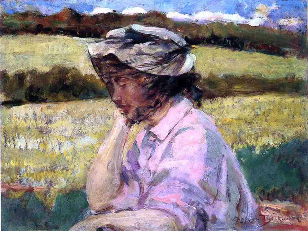 James Carroll Beckwith Lost in Thought - Canvas Print
