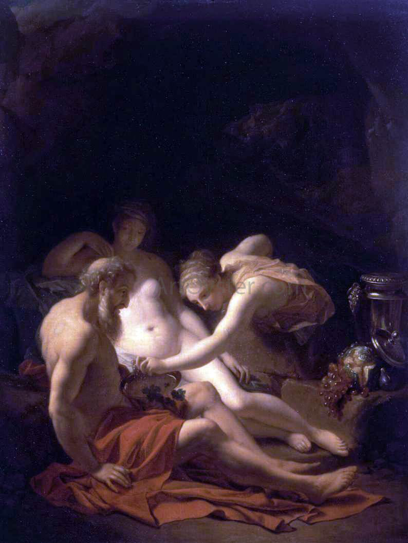 Adriaen Van der Werff Lot and his Daughters - Canvas Print