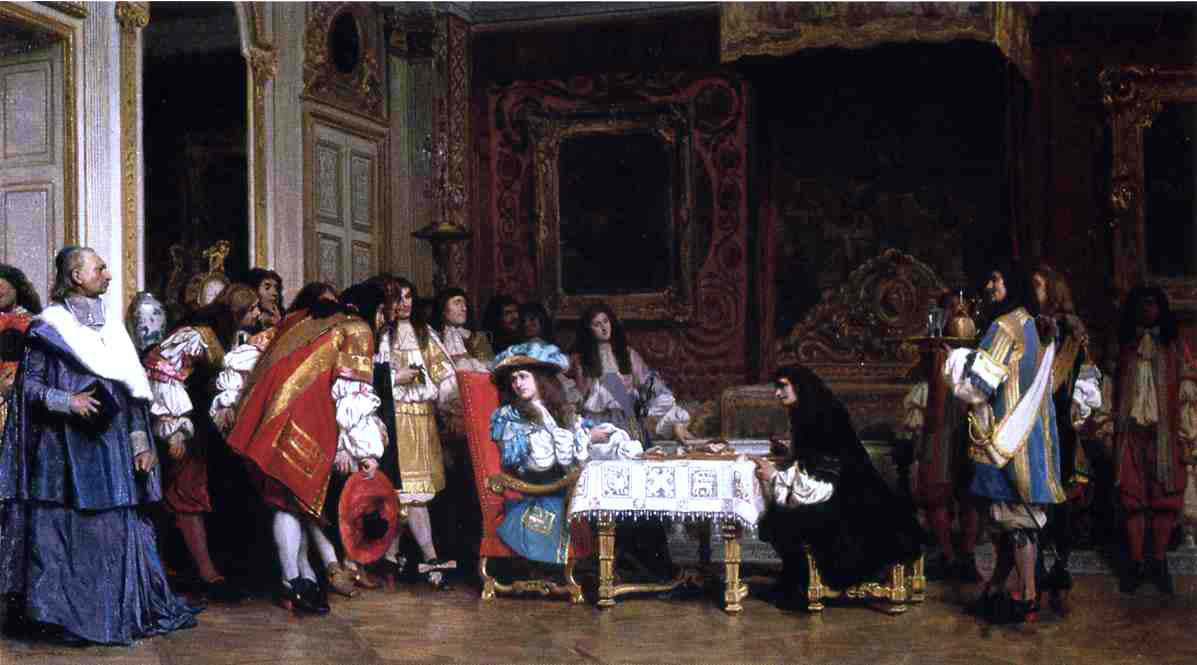 Jean-Leon Gerome Louis XIV and Moliere - Canvas Print