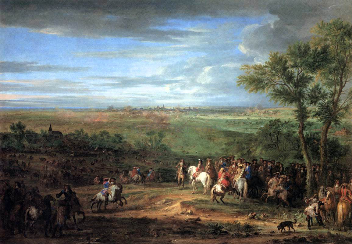 Adam Frans Van Der Meulen Louis XIV Arriving in the Camp in front of Maastricht - Canvas Print