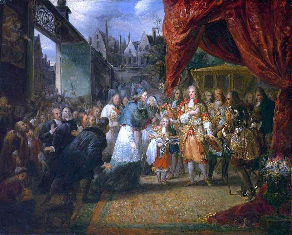 Eugene Isabey Louis XIV Entering Paris - Canvas Print