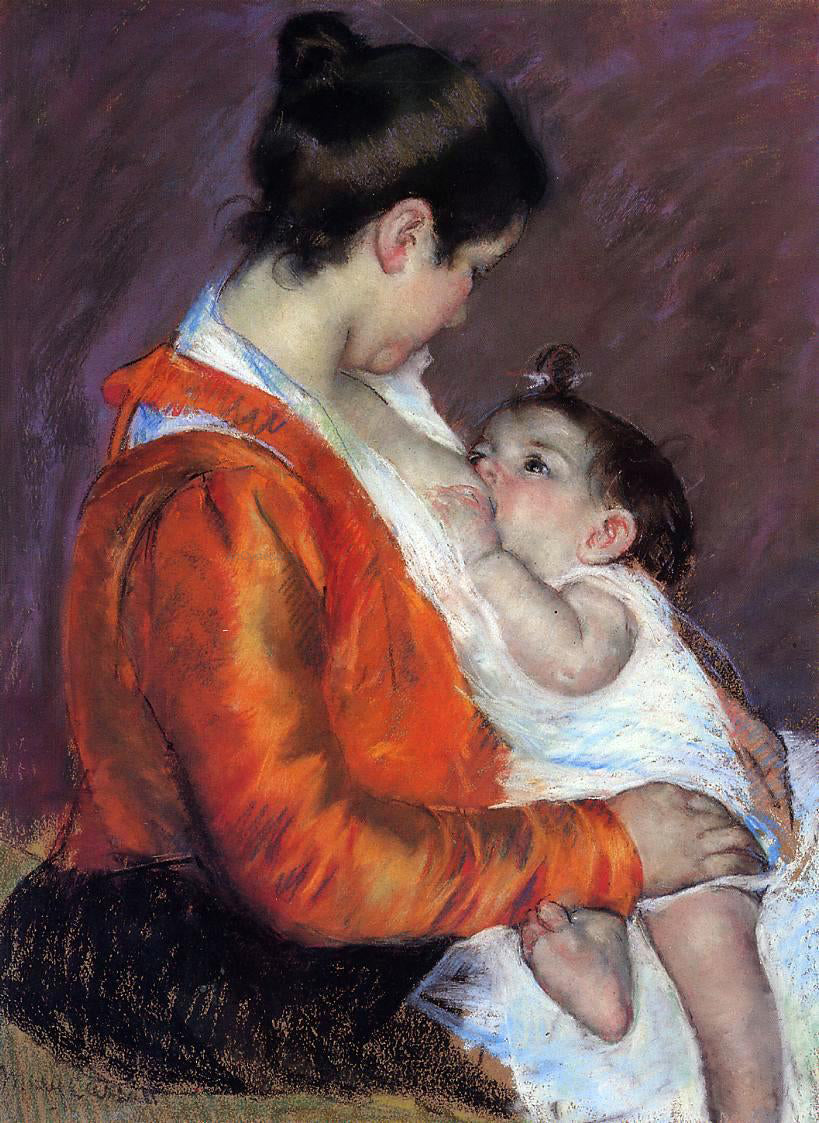 Mary Cassatt Louise Nursing Her Child - Canvas Print