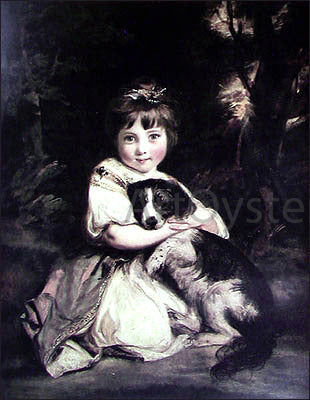 Sir Joshua Reynolds Love Me, Love my Dog - Canvas Print