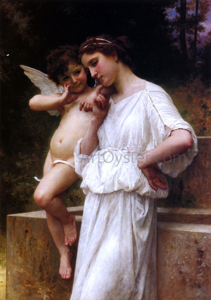William Adolphe Bouguereau Love's Scerets - Canvas Print