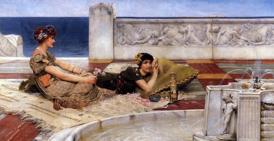 Sir Lawrence Alma-Tadema Loves Votaries - Canvas Print