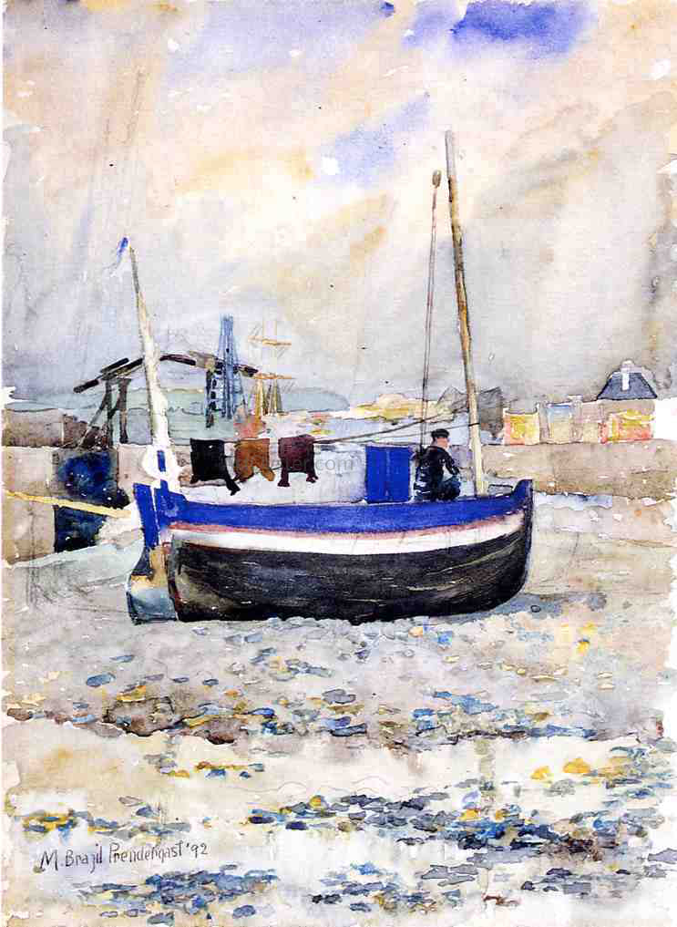 Maurice Prendergast A Low Tide, Afternoon, Treport - Canvas Print