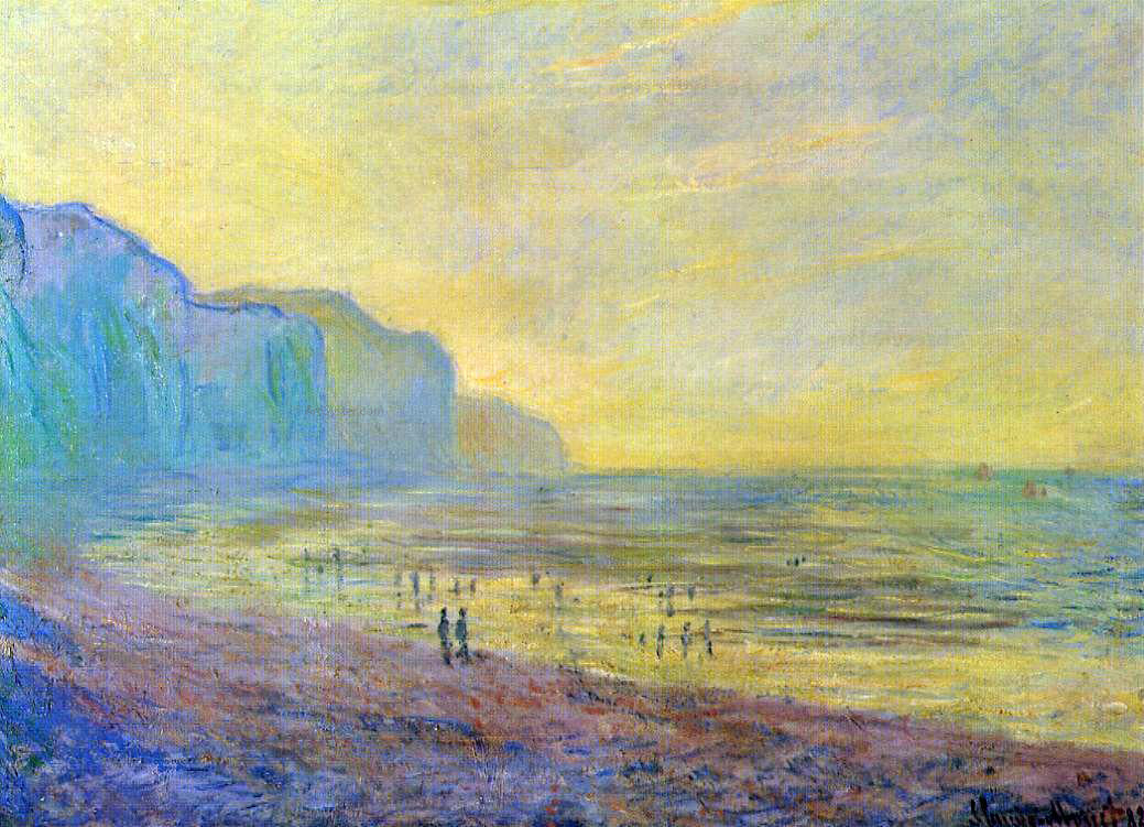 Claude Oscar Monet Low Tide at Pourville, Misty Weather - Canvas Print