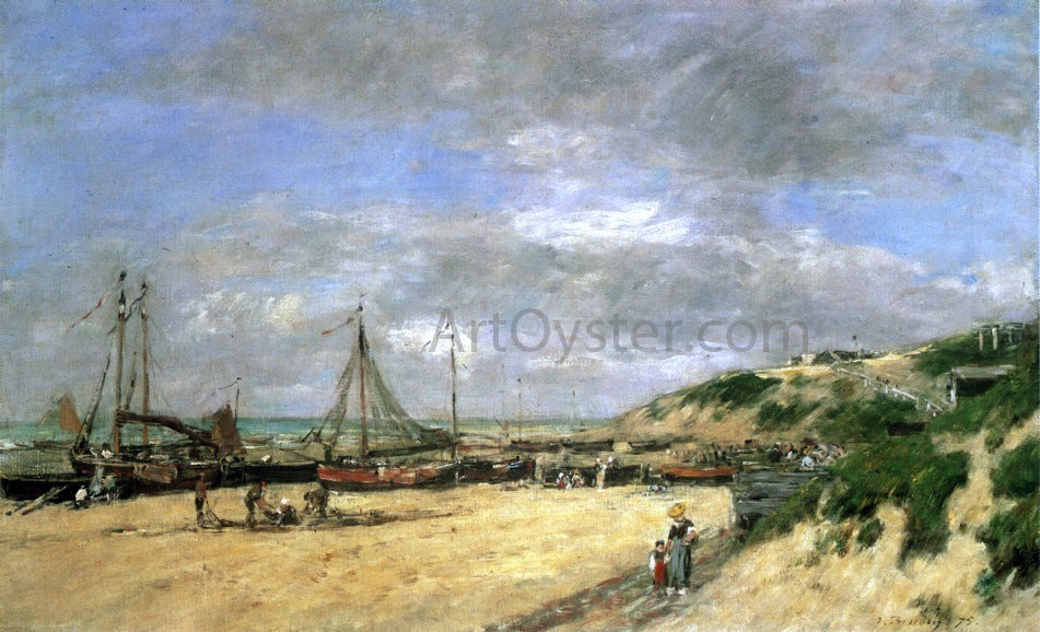Eugene-Louis Boudin Low Tide at Scheveningue - Canvas Print