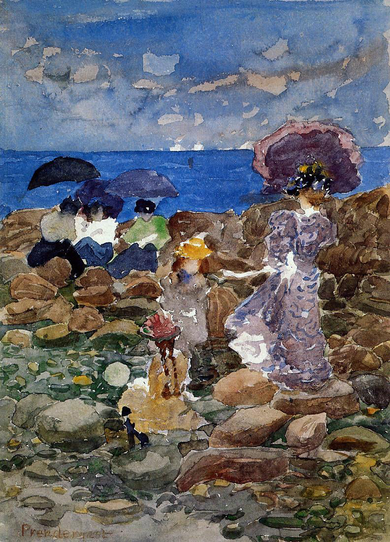 Maurice Prendergast Low Tide - Canvas Print