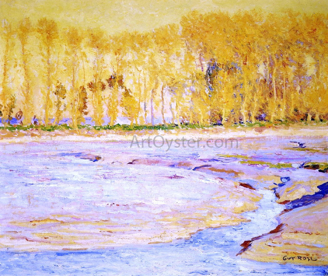 Guy Orlando Rose Low Tide Honfleur - Canvas Print