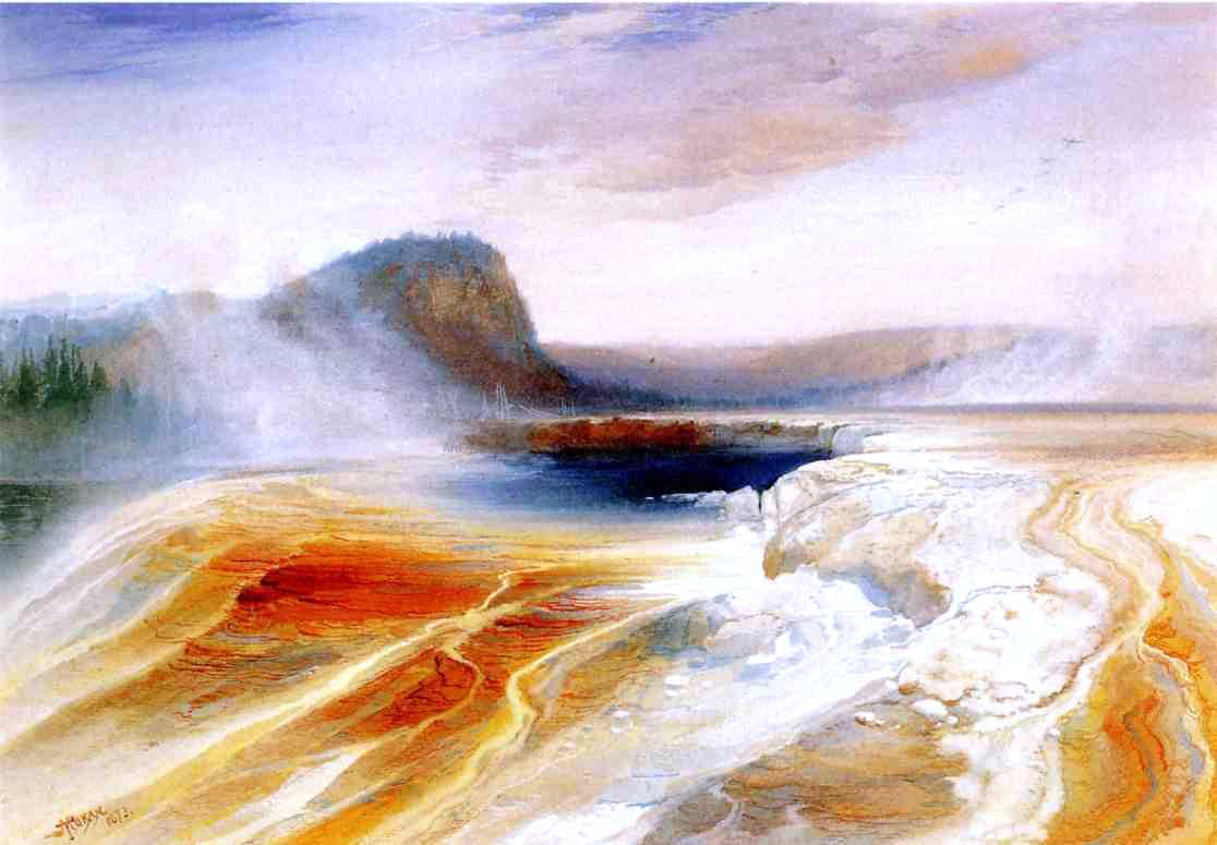 Thomas Moran Lower Geyser Basin - Canvas Print