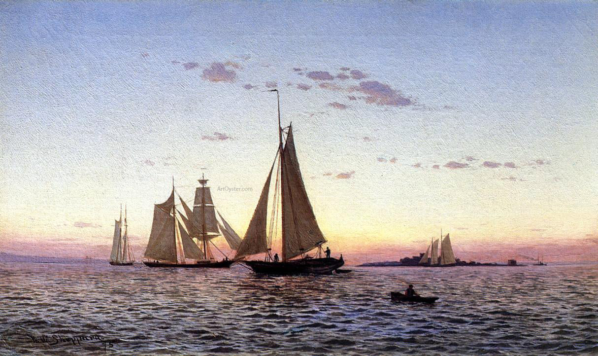 Warren W Sheppard Lower New York Bay - Canvas Print