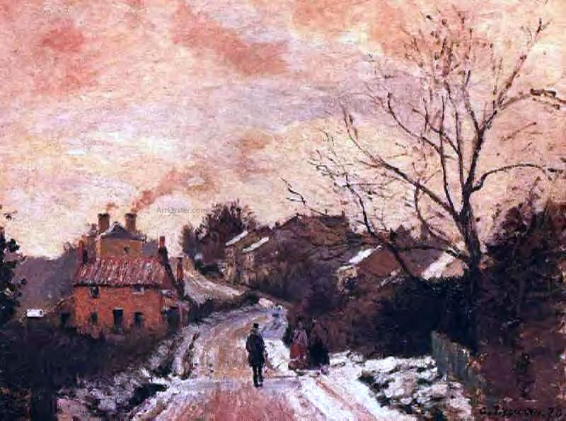 Camille Pissarro Lower Norwood under Snow - Canvas Print