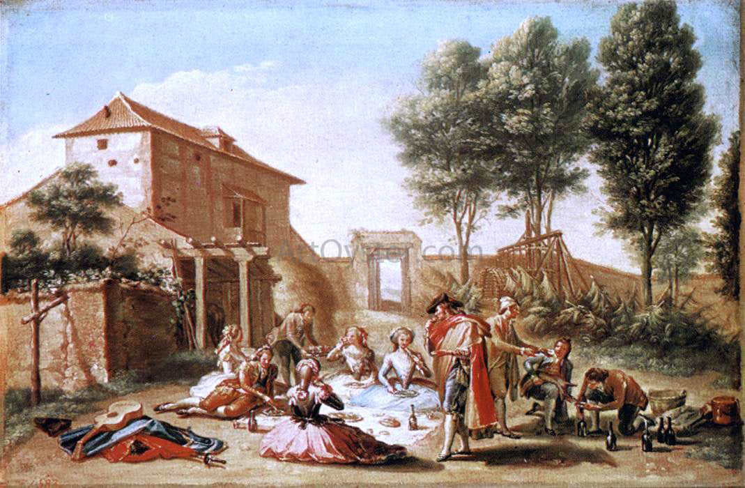Francisco Bayeu Y Subias Lunch on the Field - Canvas Print