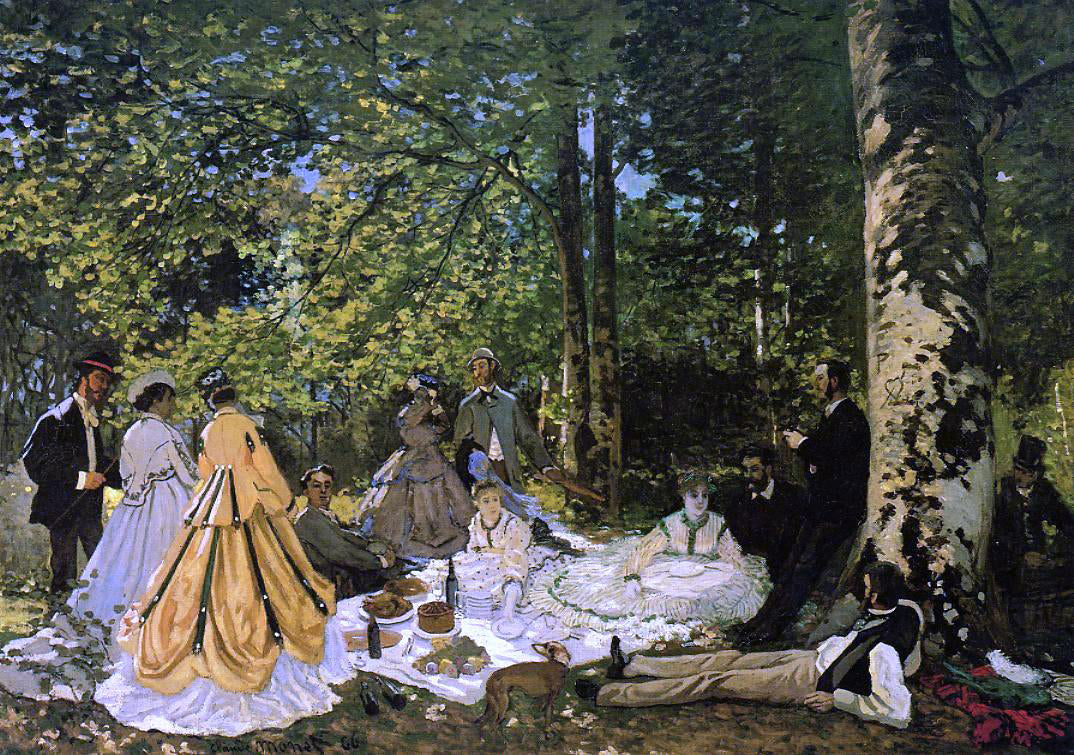 Claude Oscar Monet Luncheon on the Grass - Canvas Print