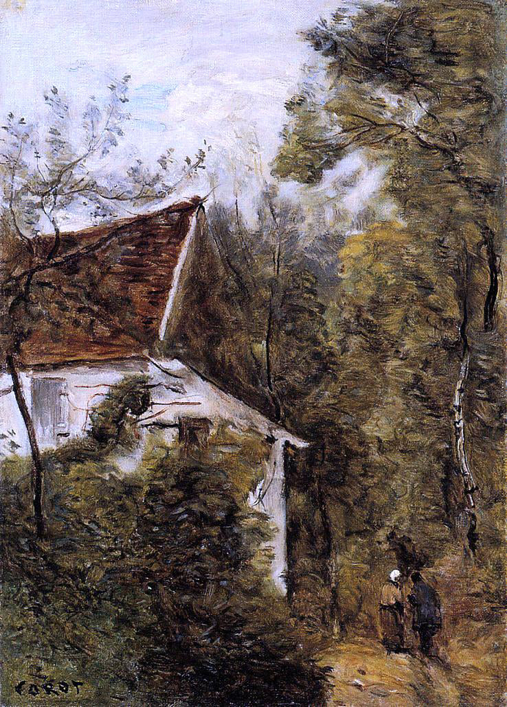 Jean-Baptiste-Camille Corot Luzancy, the Path Through the Woods - Canvas Print